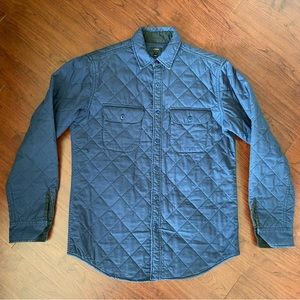 J. Crew Navy Blue Quilted Shirt Jacket - Men’s Small
